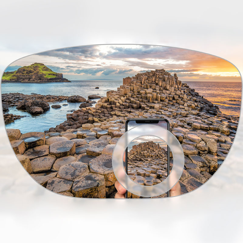 Blended bifokal linse